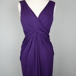 Michael Kohrs Purple Pleated Dress